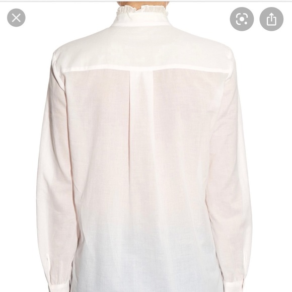 See by Chloe Off White Ruffled Button Down Shirt - Picture 2 of 10